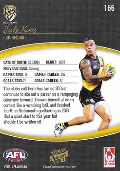 2014 Select AFL Honours Series 1 #166 Jake King Back